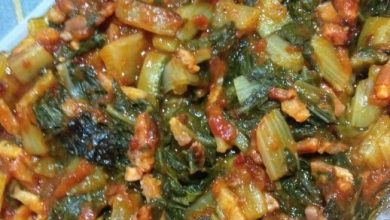 Acelgas con Tomate y Bacon