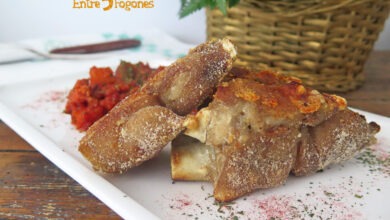 Manitas de Cerdo en Salsa de Tomate y Calabaza