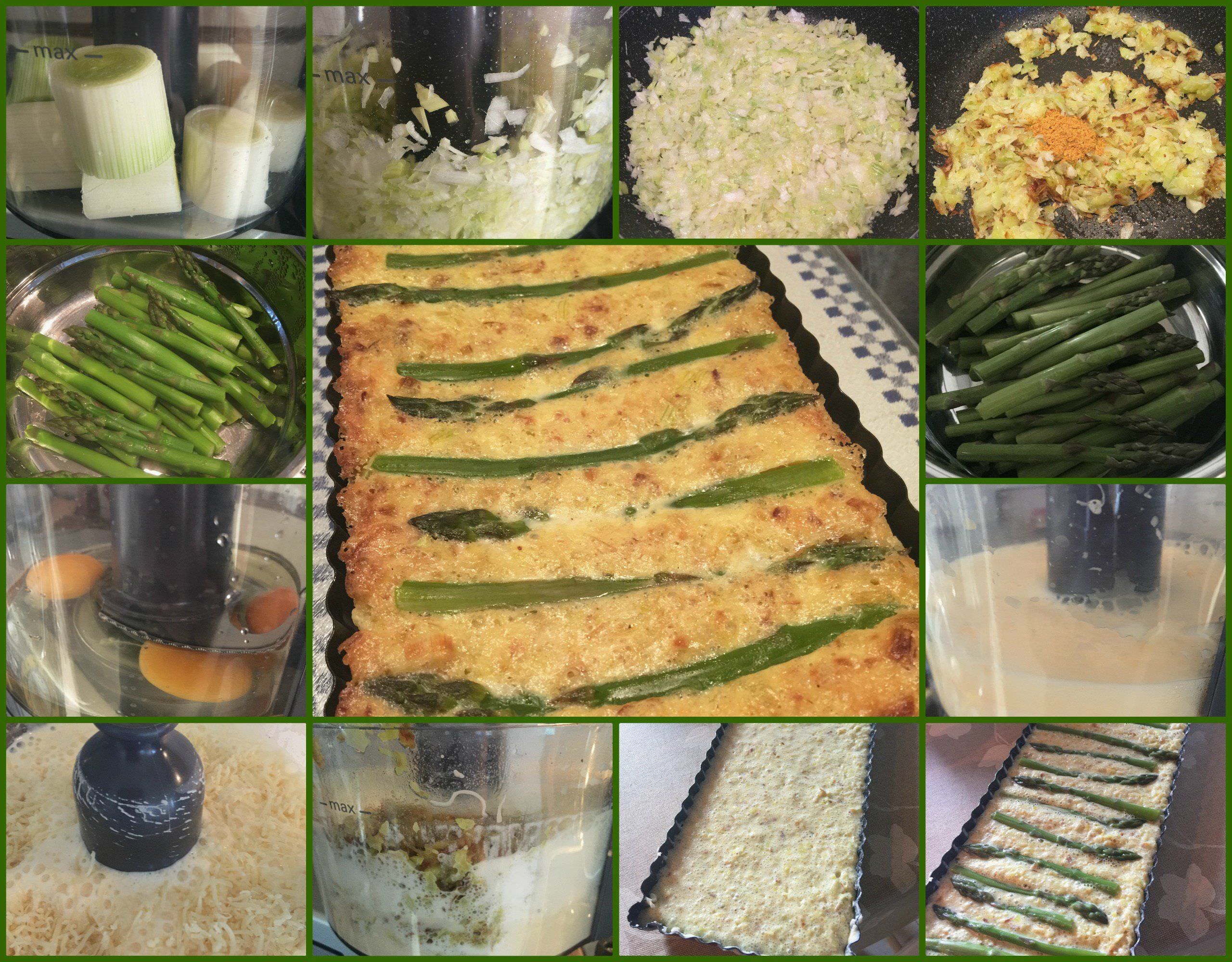 Pasos Tarta de Espárragos Verdes con Puerro Pasos Tarta de Espárragos Verdes con Puerro