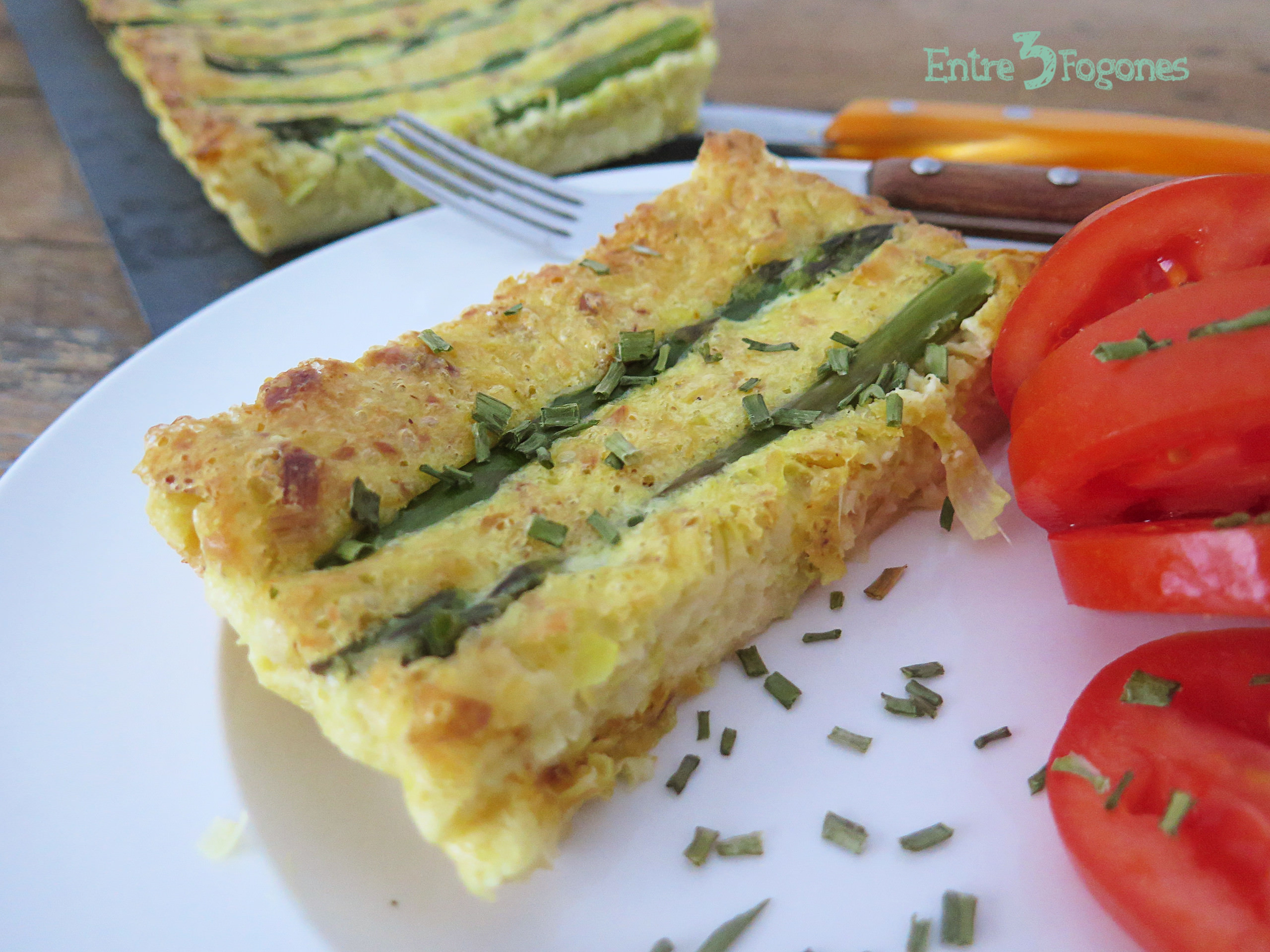 Receta Tarta de Espárragos Verdes con Puerro Receta Tarta de Espárragos Verdes con Puerro