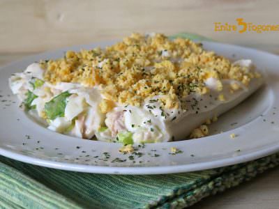 Canelones de Atún y Huevo con Mayonesa Canelones de Atún y Huevo con Mayonesa