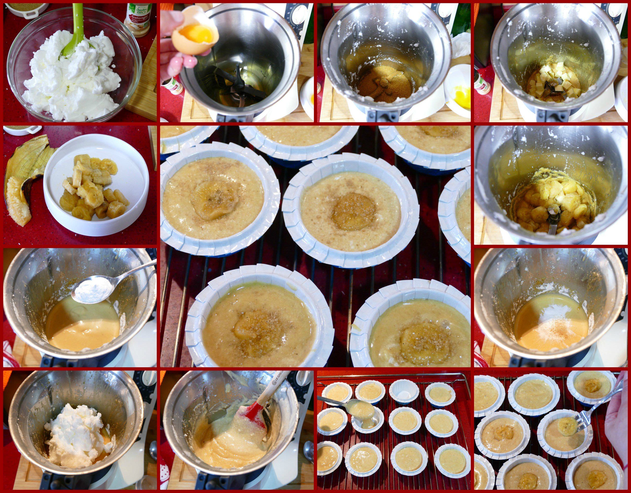 Pasos Muffins de Plátano con Jengibre
