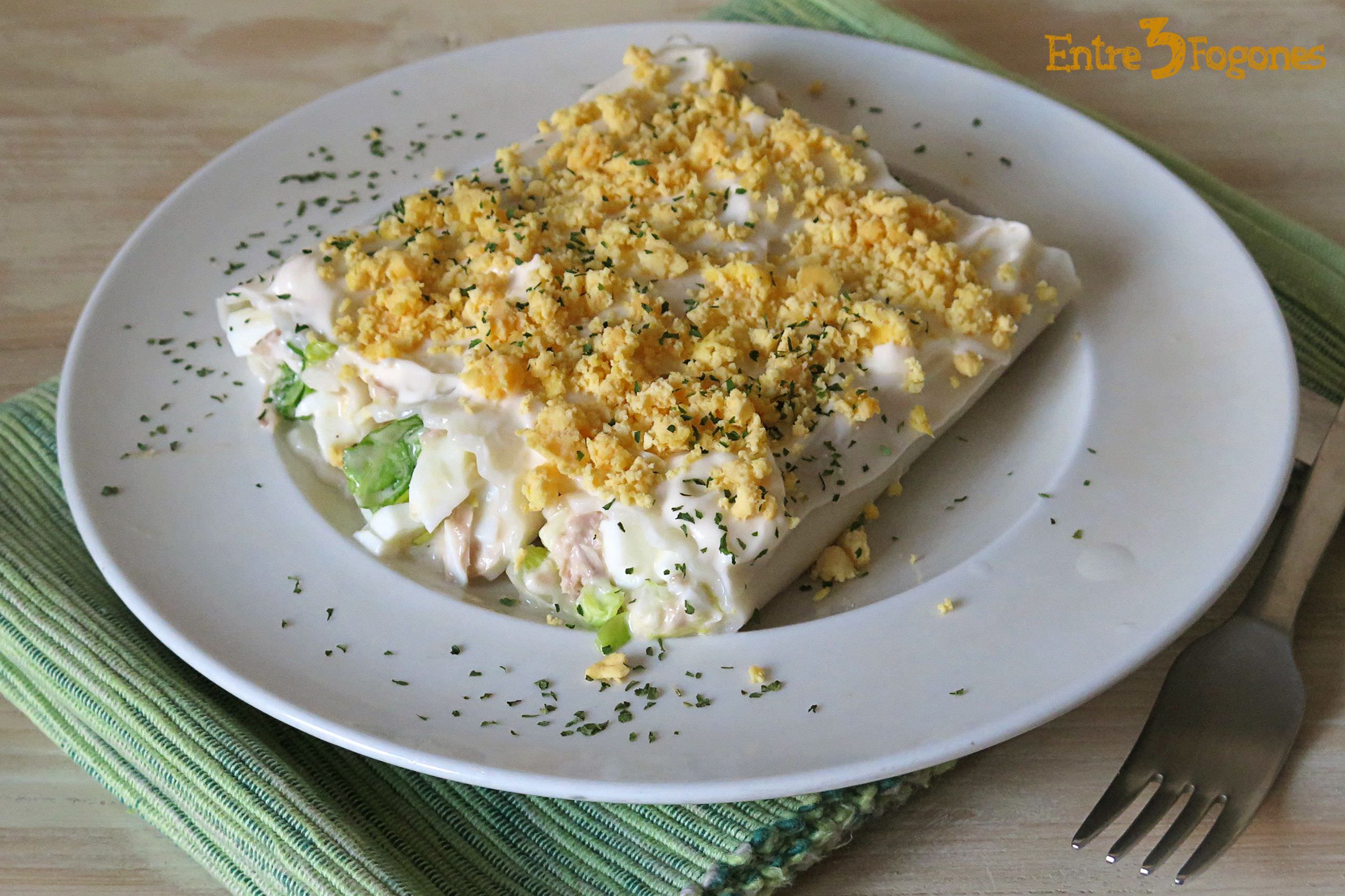 Receta Pasos Canelones de Atún y Huevo con Mayonesa