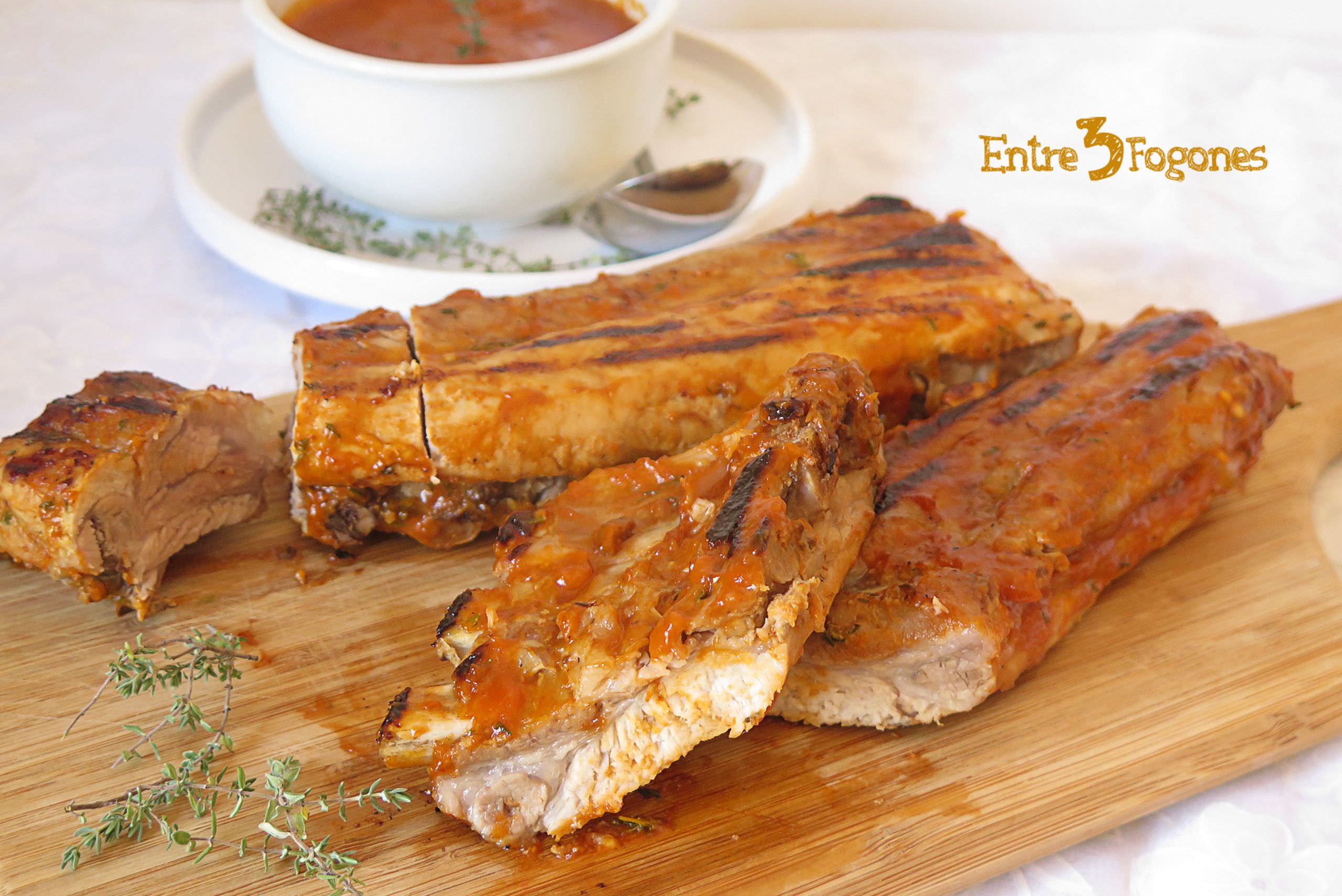 Costillas de Cerdo al Horno con Salsa Barbacoa