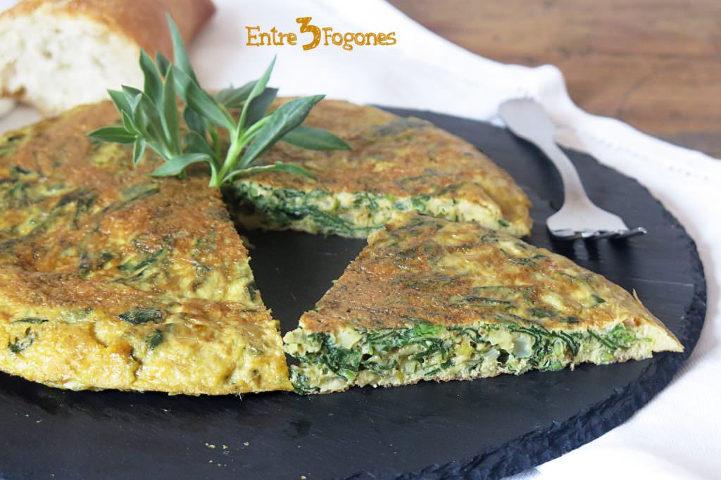 Receta Tortilla de Collejas con Ajete y Cebolleta