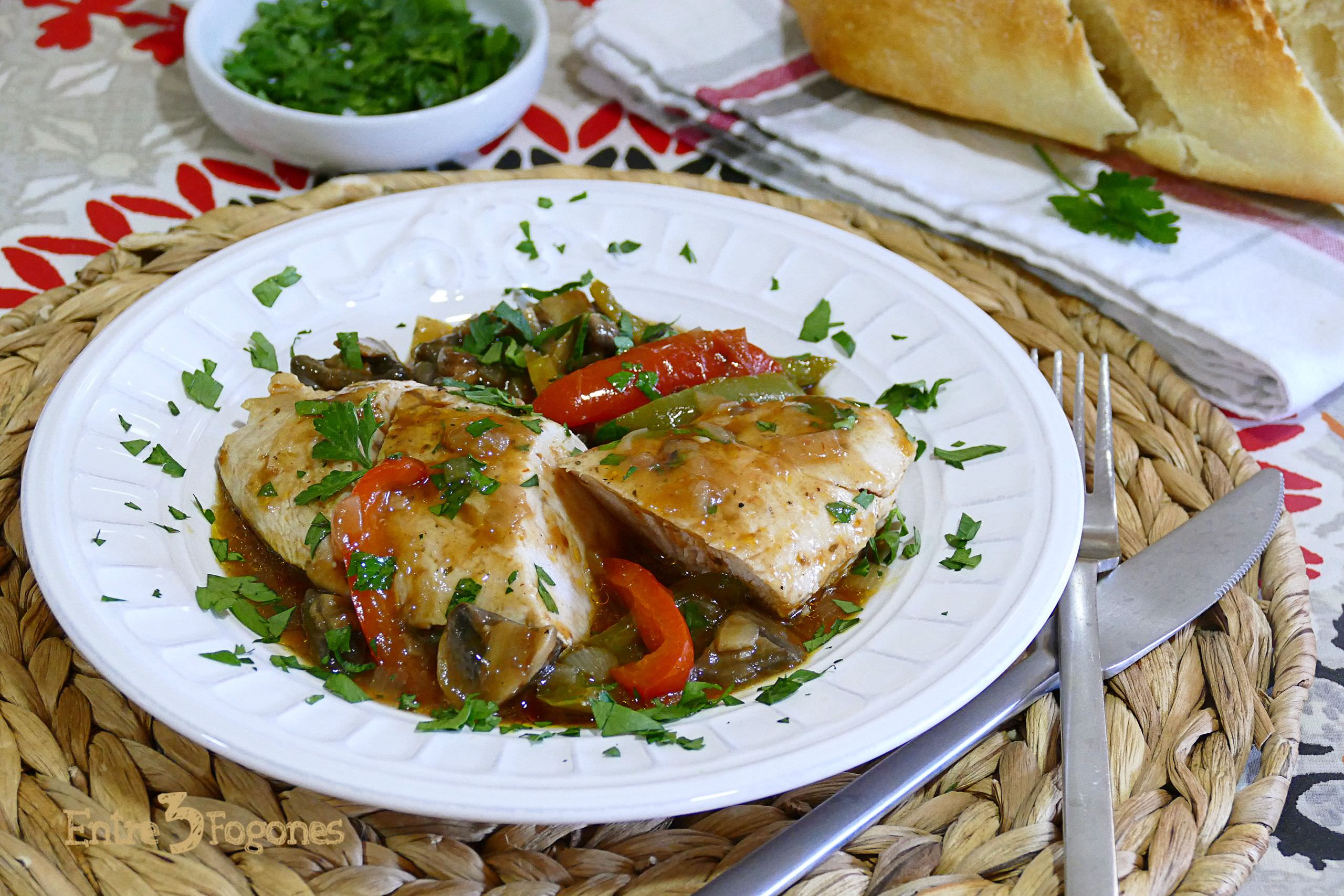 Solomillo de Pavo en Salsa a la Cerveza