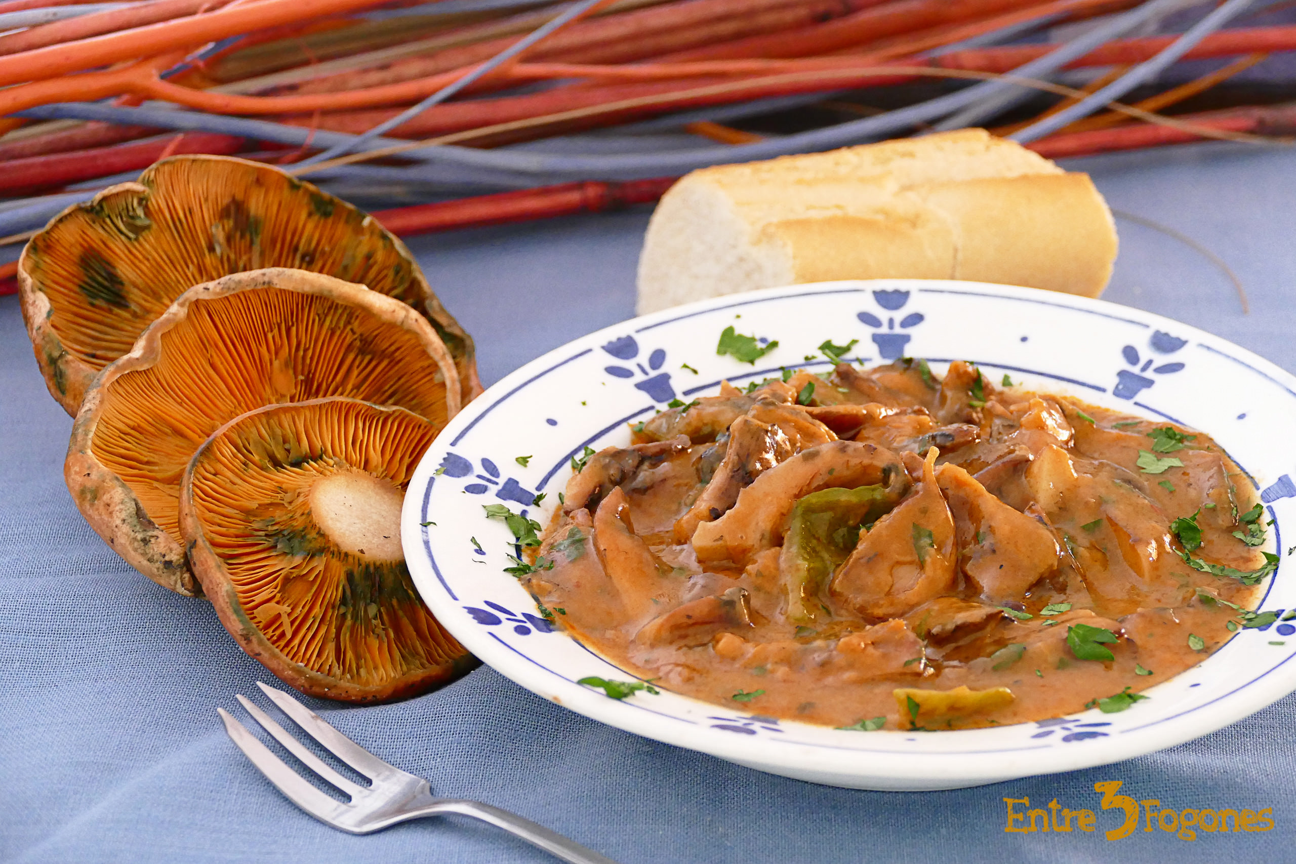 Receta Ajo Harina Suave con Níscalos