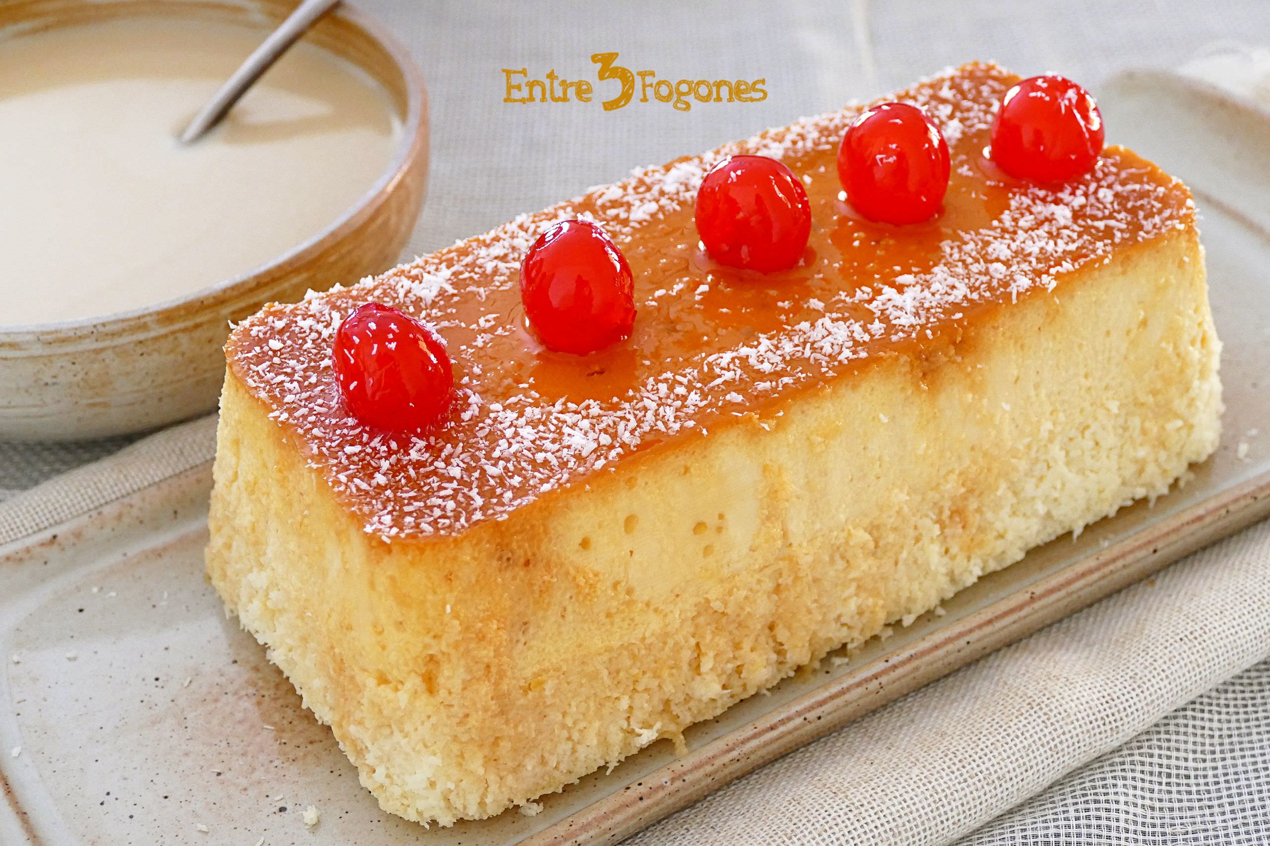 Receta Flan de Coco con Crema de Coco Receta Flan de Coco con Crema de Coco