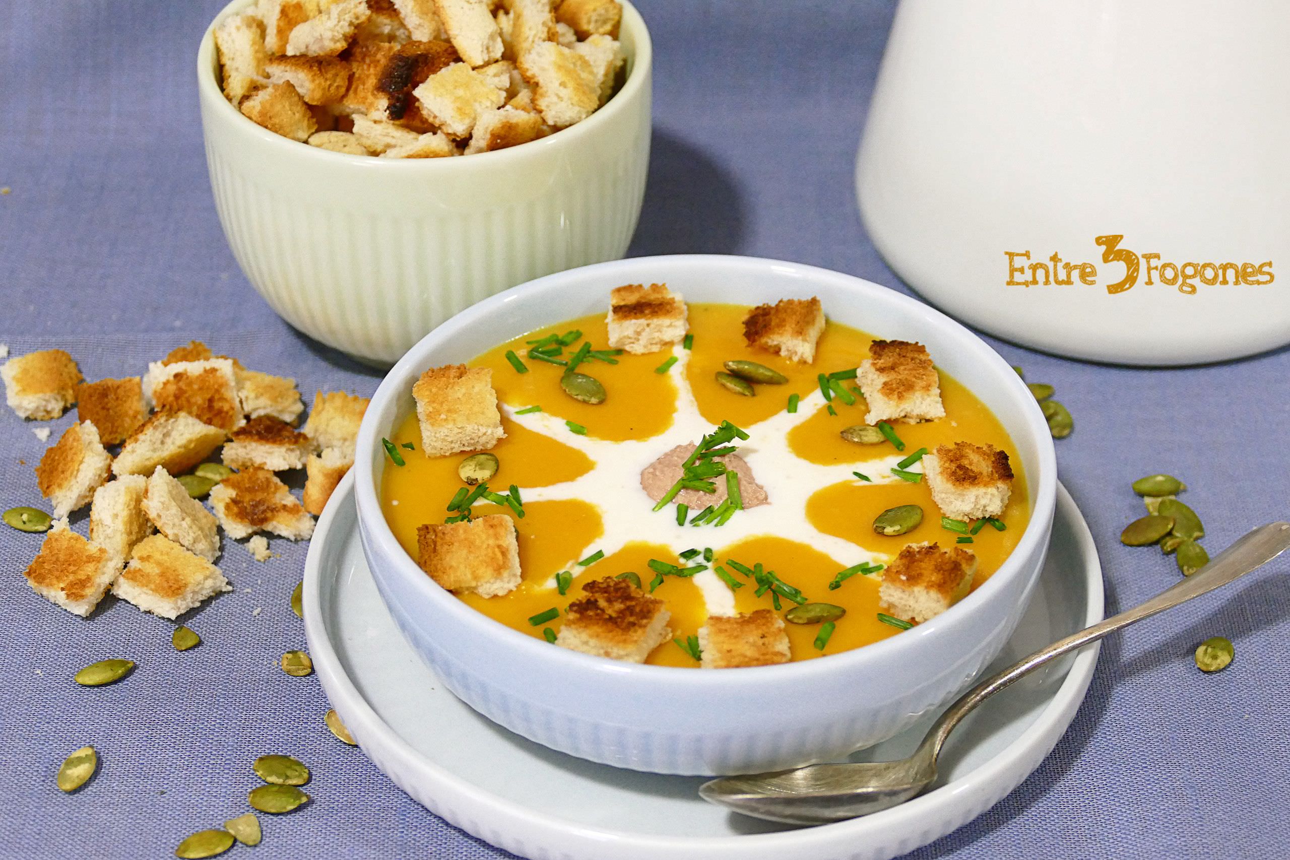 Receta Crema de Calabaza con Foie