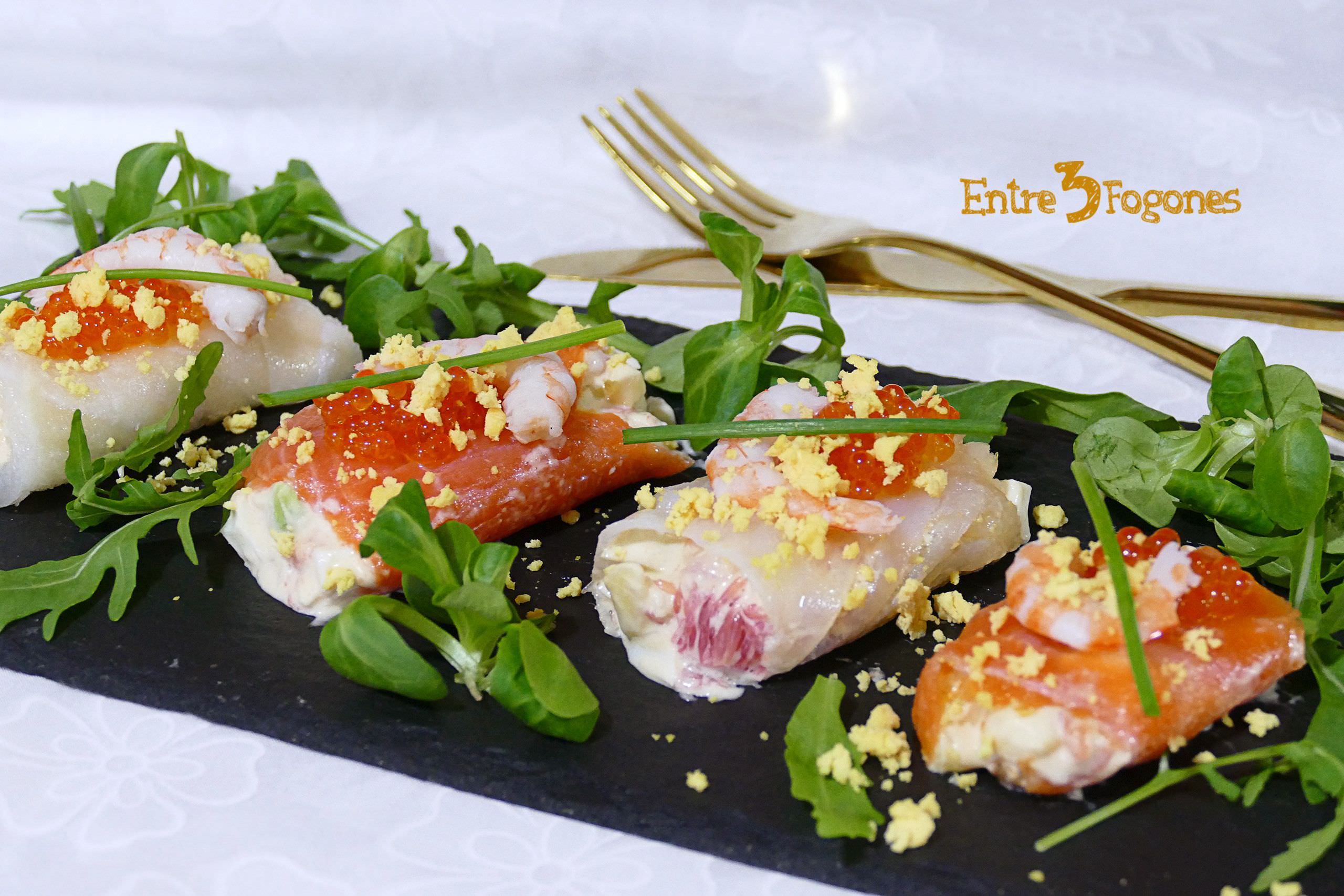 Receta Rollitos de Pescado Ahumado Rellenos Receta Rollitos de Pescado Ahumado Rellenos