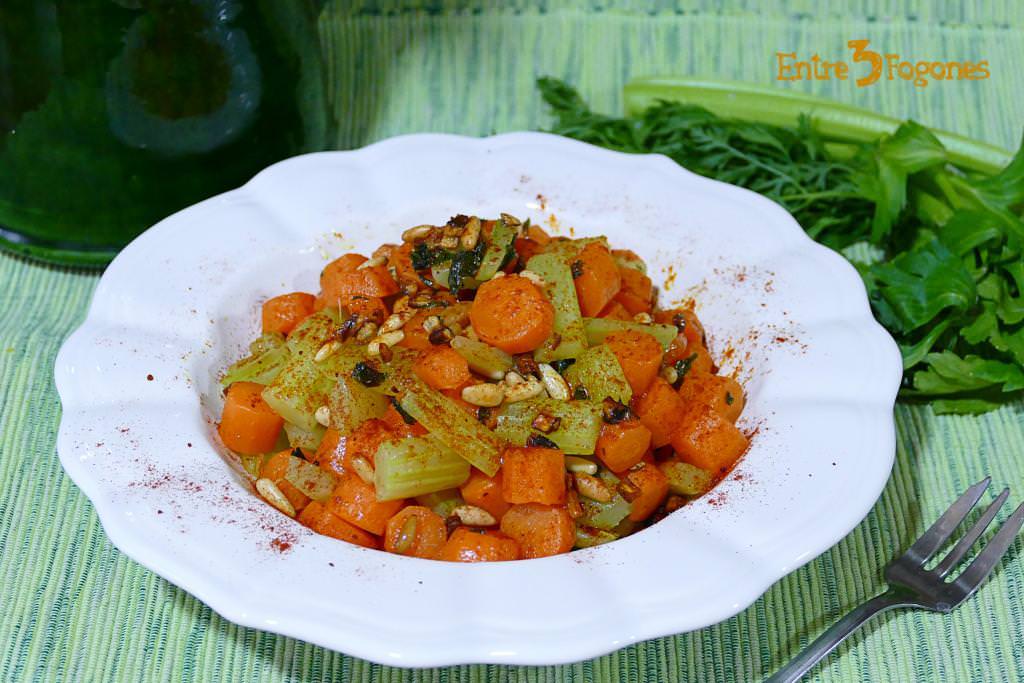 Receta Salteado de Apio y Zanahoria al Vapor