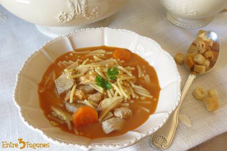 Receta Sopa de Pescado con Fideos Receta Sopa de Pescado con Fideos