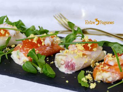 Receta Rollitos de Pescado Ahumado Rellenos