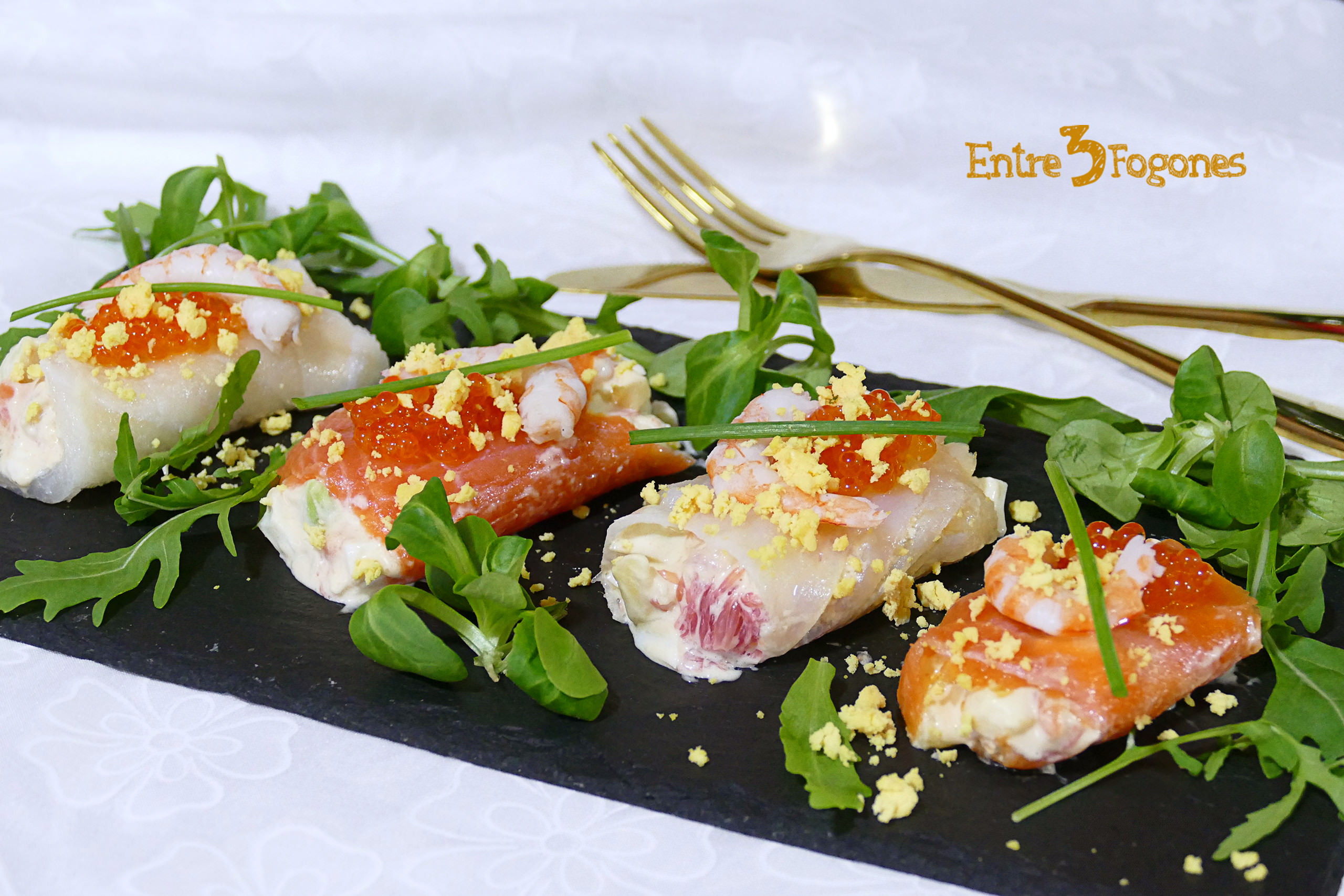 Rollitos de Pescado Ahumado Rellenos