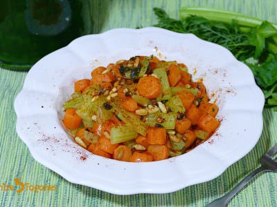Salteado de Apio y Zanahoria al Vapor