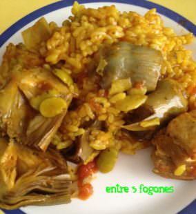 Arroz con Pollo y Alcachofas