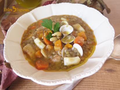 Potaje de Lentejas con Sepia y Calabaza Potaje de Lentejas con Sepia y Calabaza