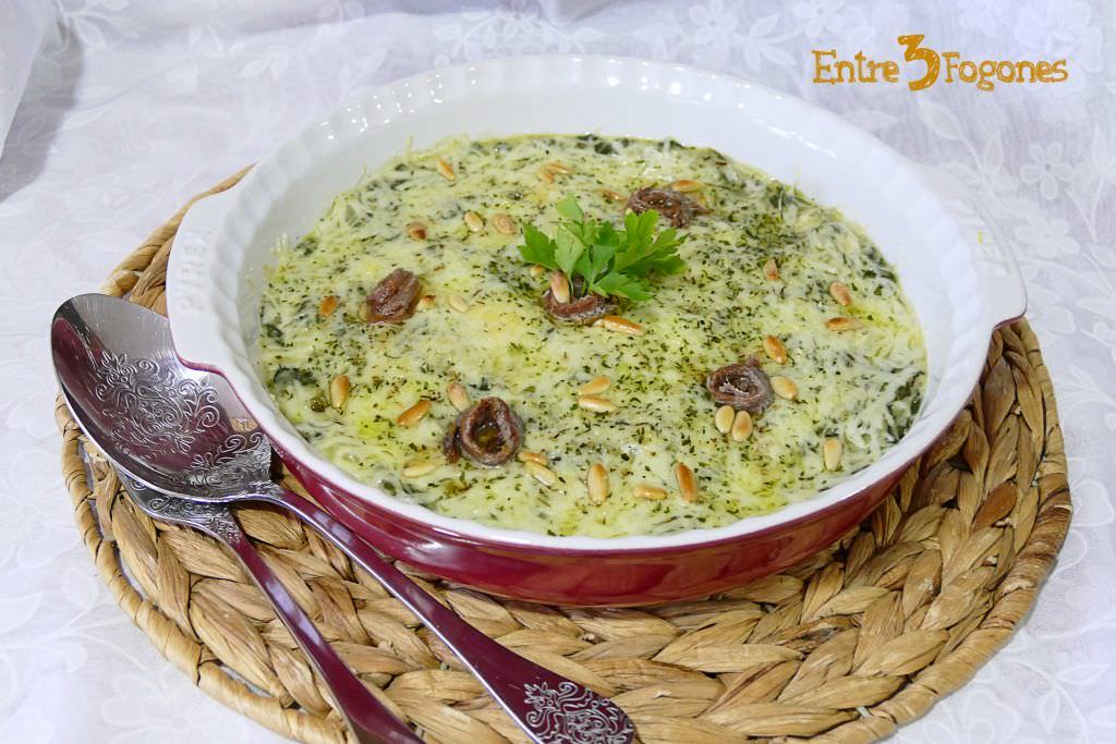 Receta Acelgas con Bechamel y Anchoas