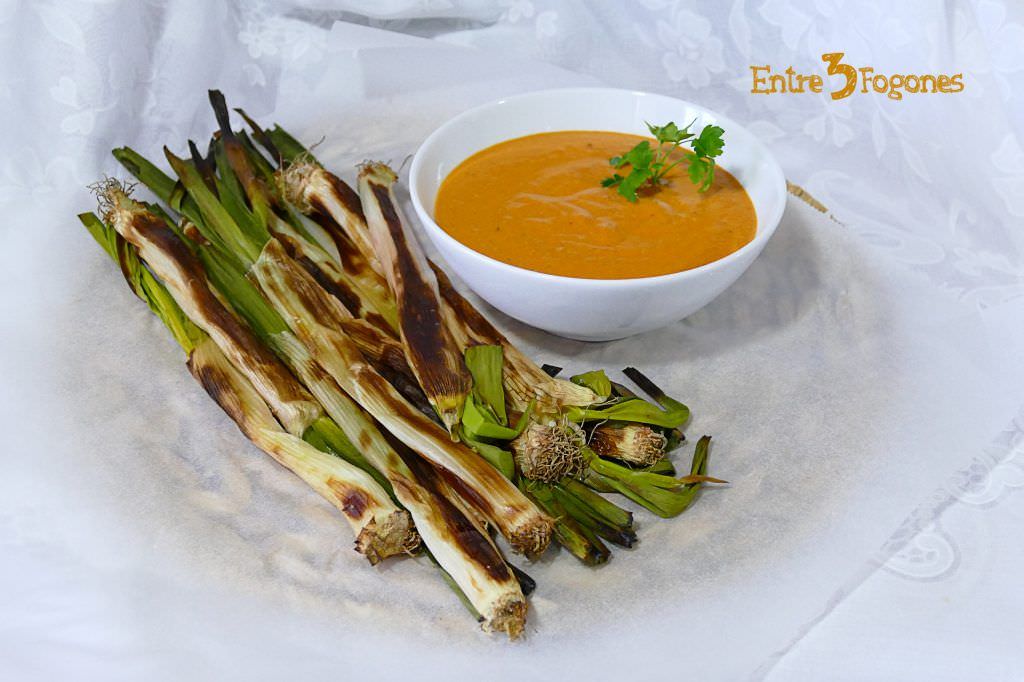 Receta Calçots al Horno con Salsa Romesco