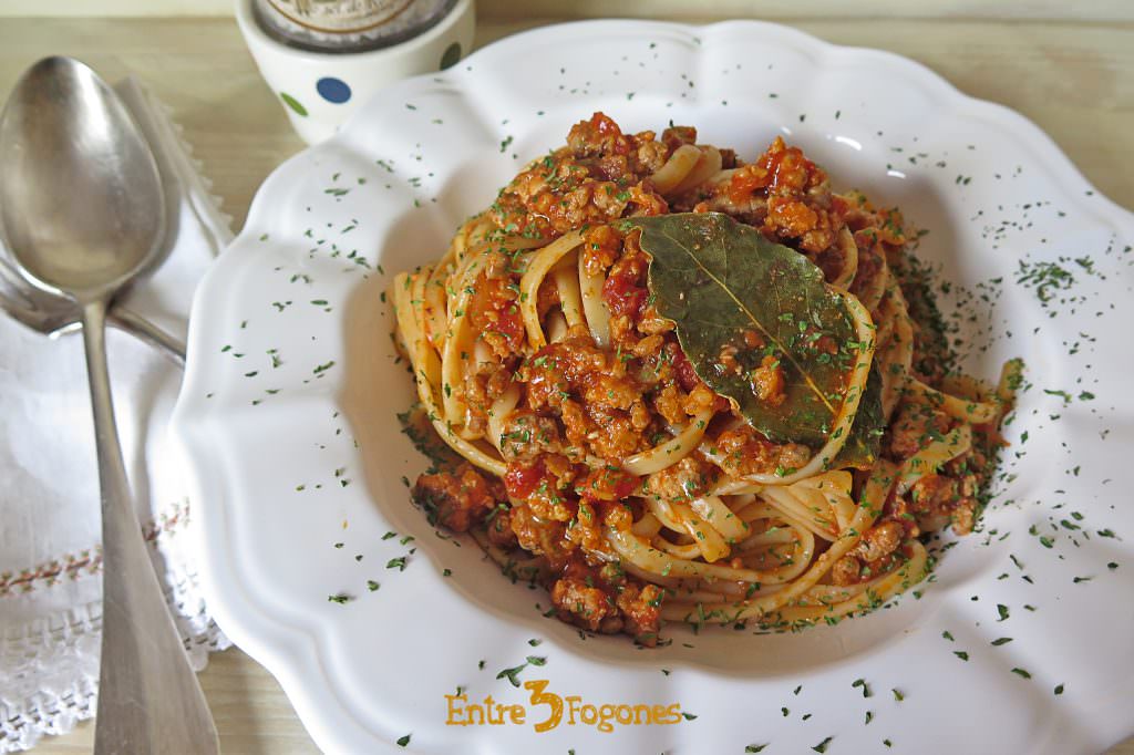 Receta Tallarines a la Boloñesa