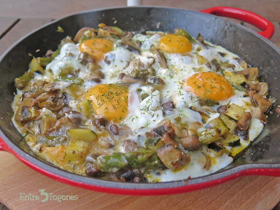 Revuelto de Espárragos y Champiñones