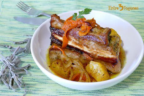 Panceta al Horno con Piña Natural