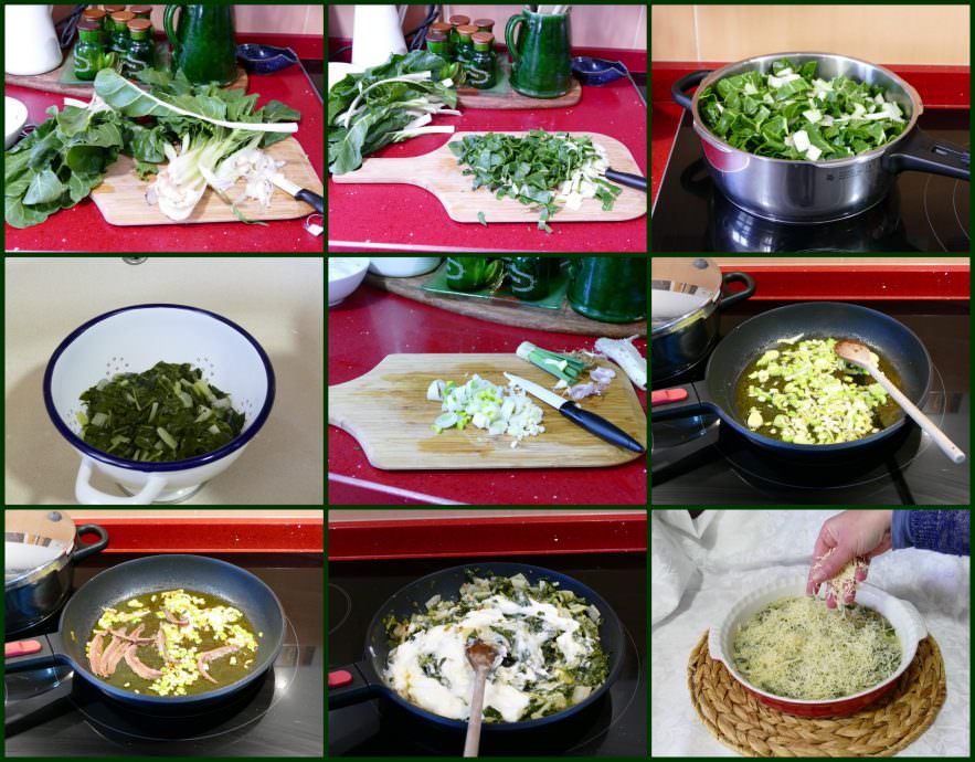 Pasos Acelgas con Bechamel y Anchoas