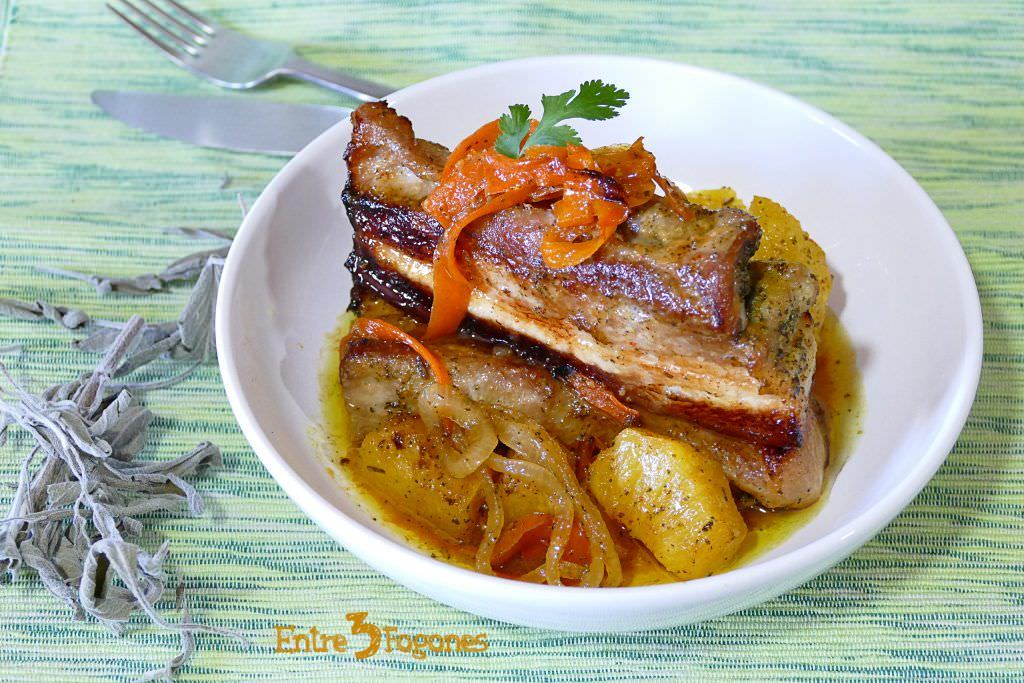 Receta Panceta al Horno con Piña Natural