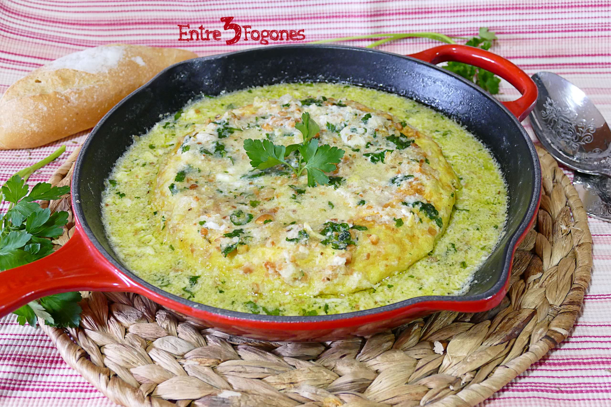Tortilla de Patatas en Caldo