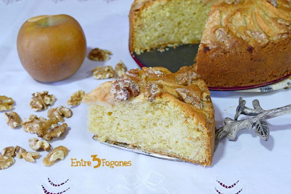 Bizcocho de Nata y Nueces Esponjoso Bizcocho de Nata y Nueces Esponjoso