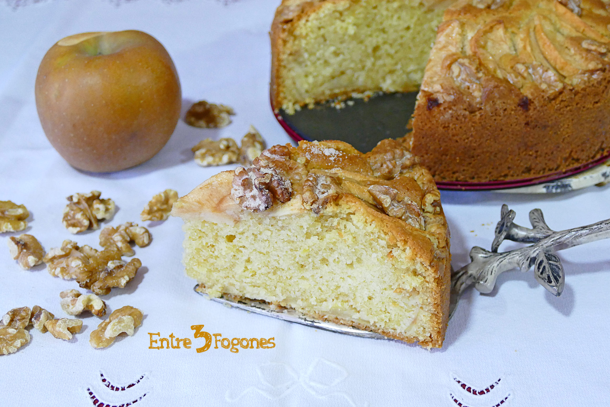 Bizcocho de Nata y Nueces Esponjoso