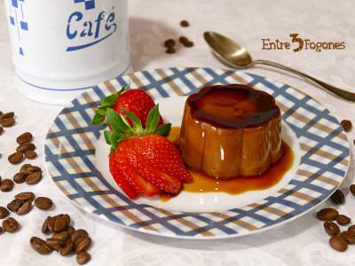 Flan de Café y Chocolate sin Horno