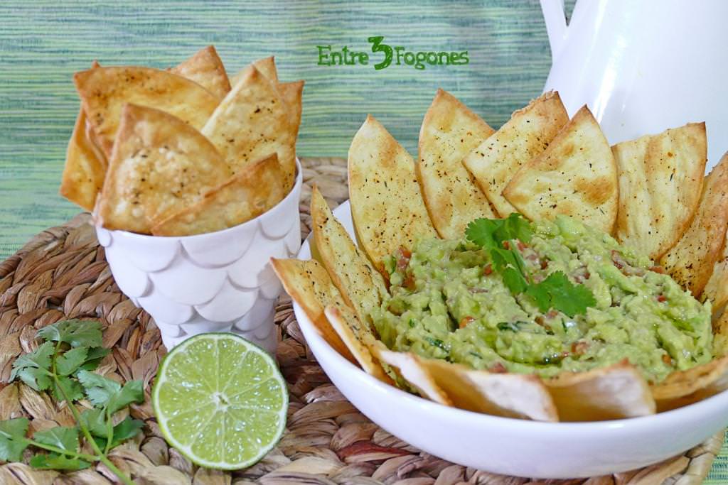 Receta Guacamole Casero con Nachos Caseros