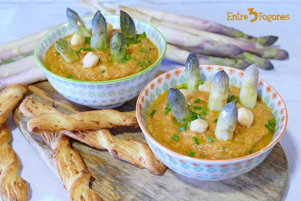 Receta Hummus de Garbanzos y Espárragos Blancos Receta Hummus de Garbanzos y Espárragos Blancos