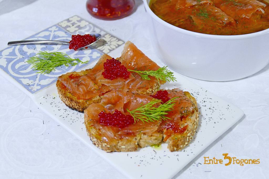 Receta Trucha Arco Iris Marinada al Eneldo