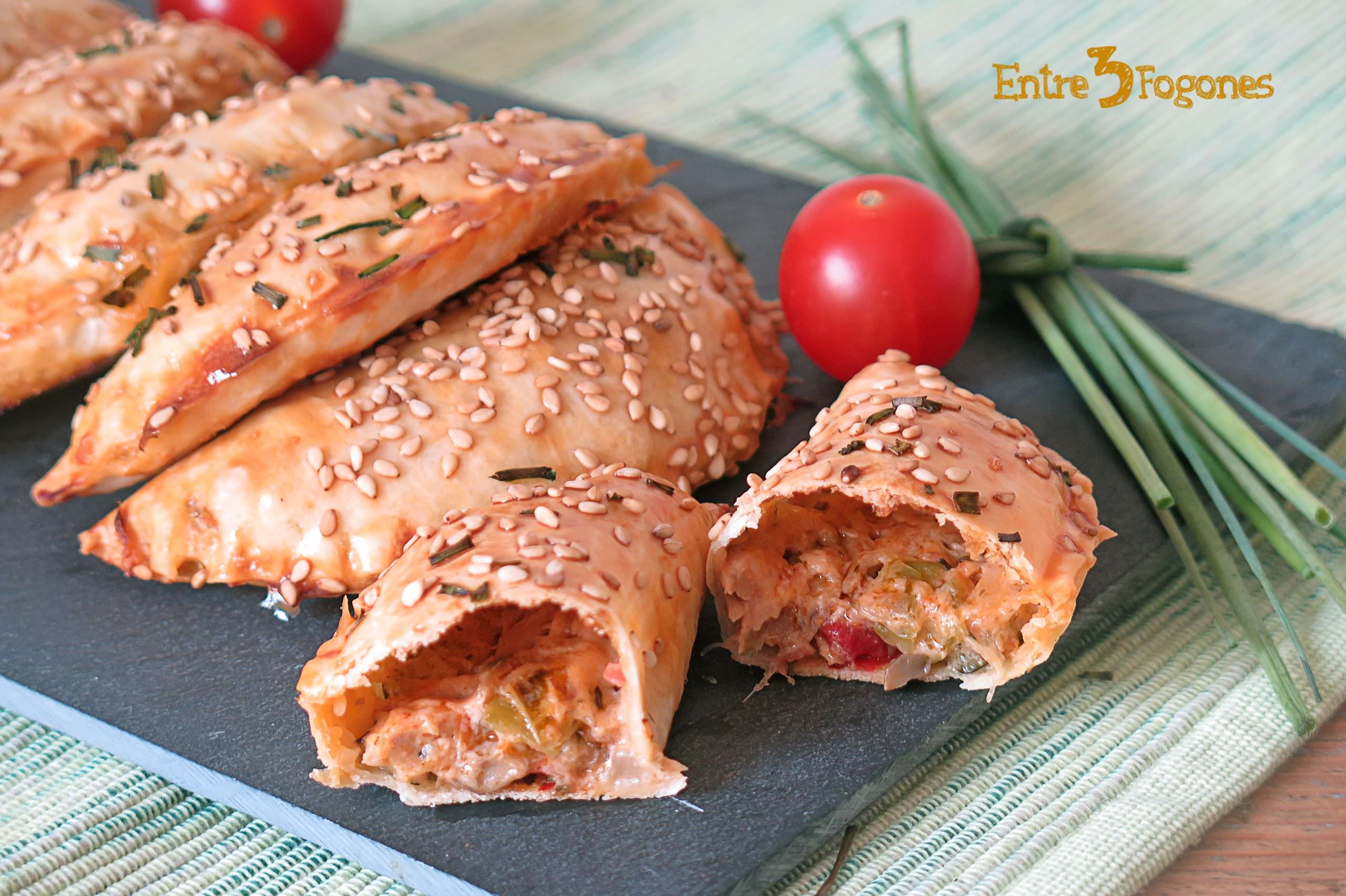 Receta Empanadillas al Horno de Atún y Pisto