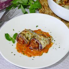 Rollitos de Berenjena Rellenos de Carne Picada