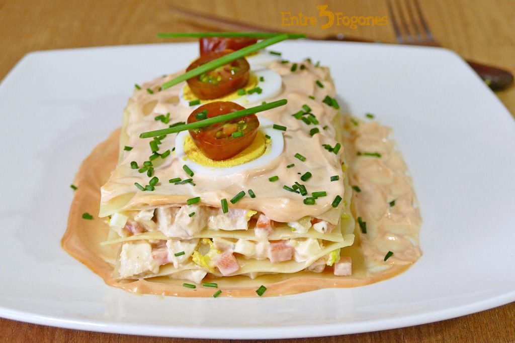 Lasaña Fría de Pollo