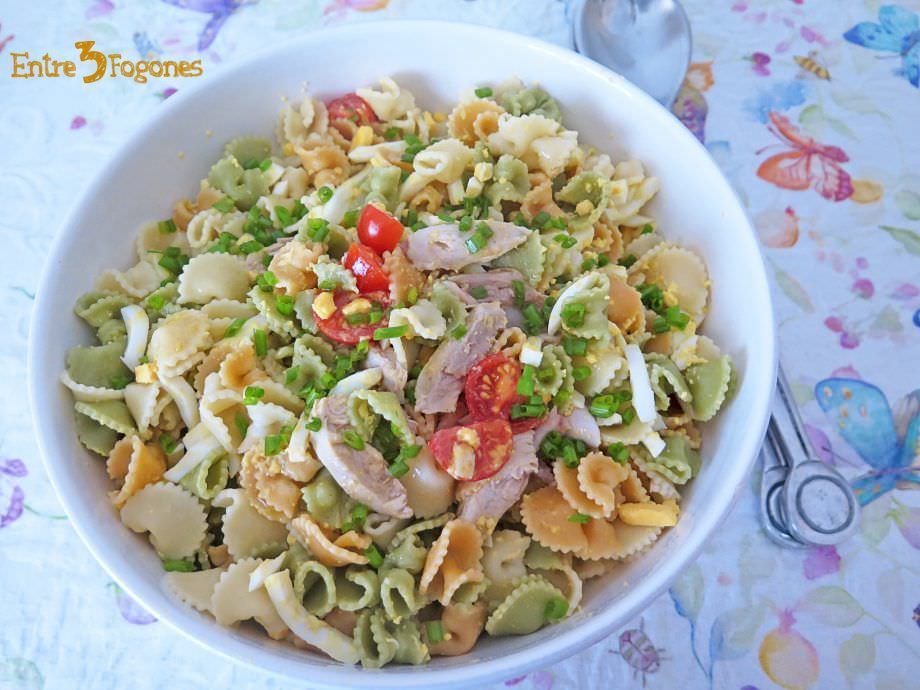 Receta Ensalada de Pasta con Codorniz en Escabeche Receta Ensalada de Pasta con Codorniz en Escabeche