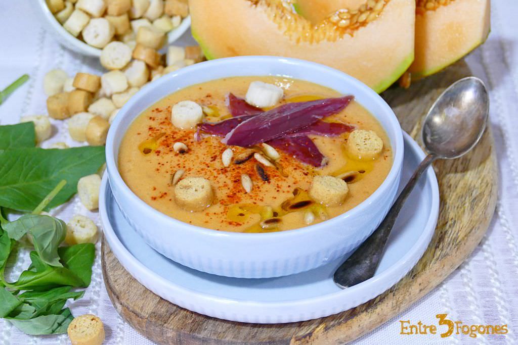 Sopa de Melón con Jamón de Pato