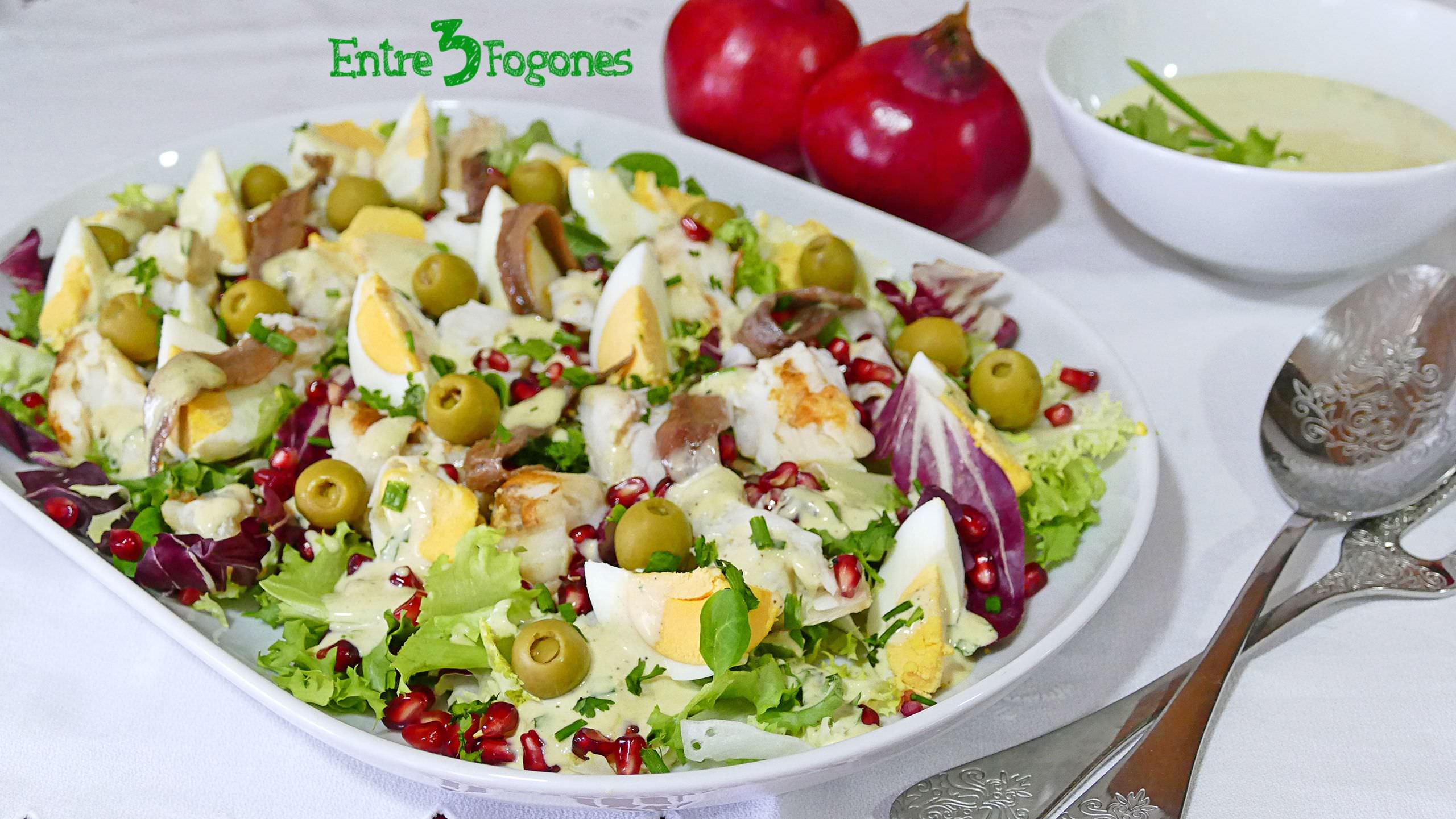 Ensalada Templada de Rape y Granada
