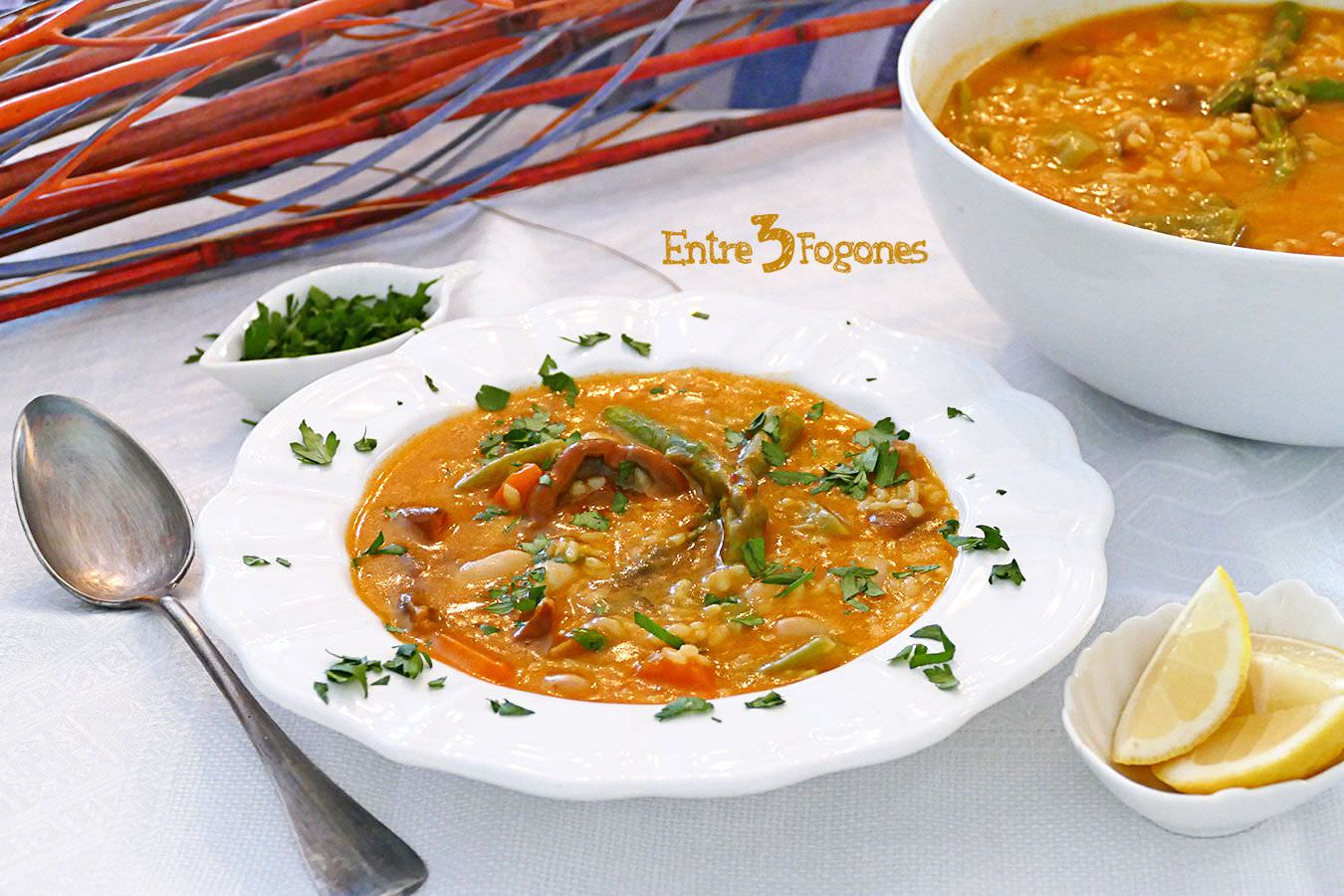 Arroz Caldoso con Níscalos en Thermomix