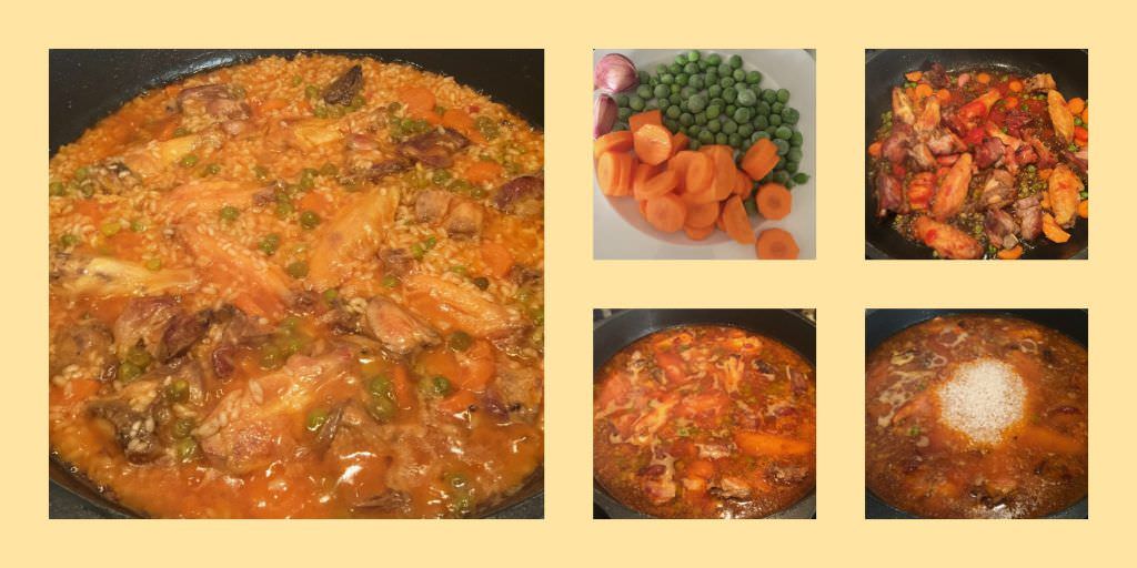Pasos Arroz con Carne y Verduras en Caldo de Cocido