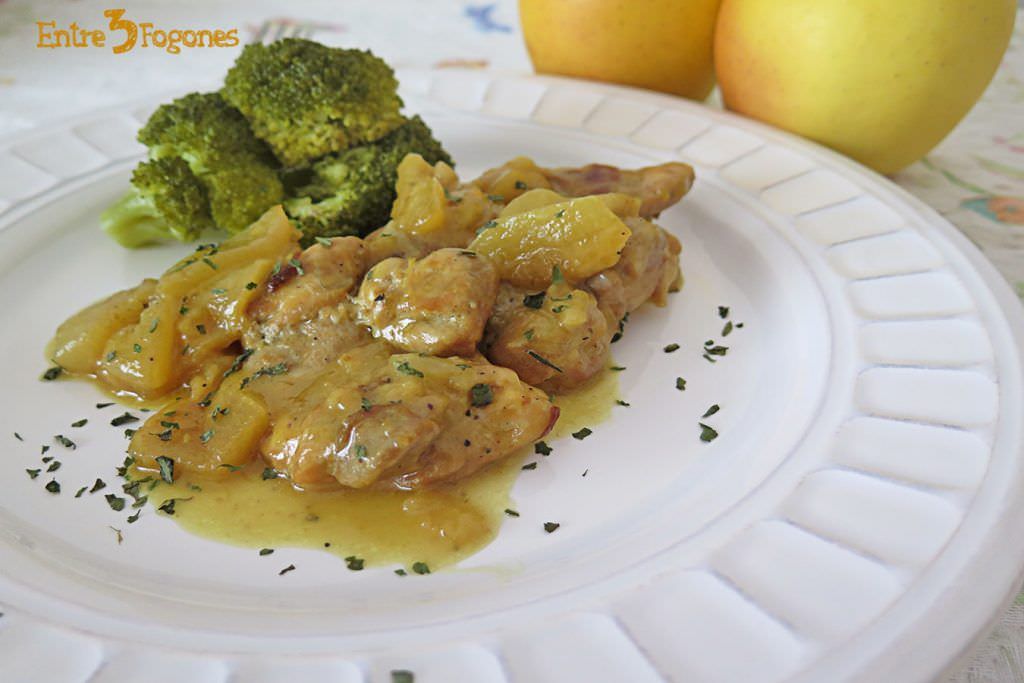 Receta Pollo a la Sidra con Manzanas Receta Pollo a la Sidra con Manzanas