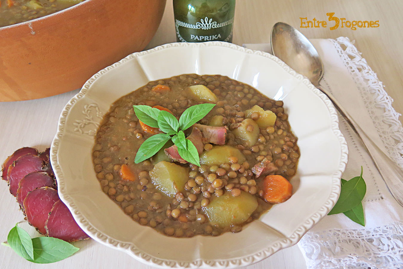Receta Potaje de Lentejas con Verduras y Tasajo