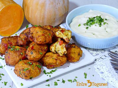 Buñuelos de Calabaza Salados con Bacalao