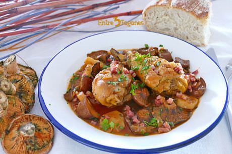 Guisado de Pollo con Níscalos