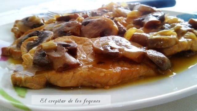 Lomo de Cerdo con Champiñones