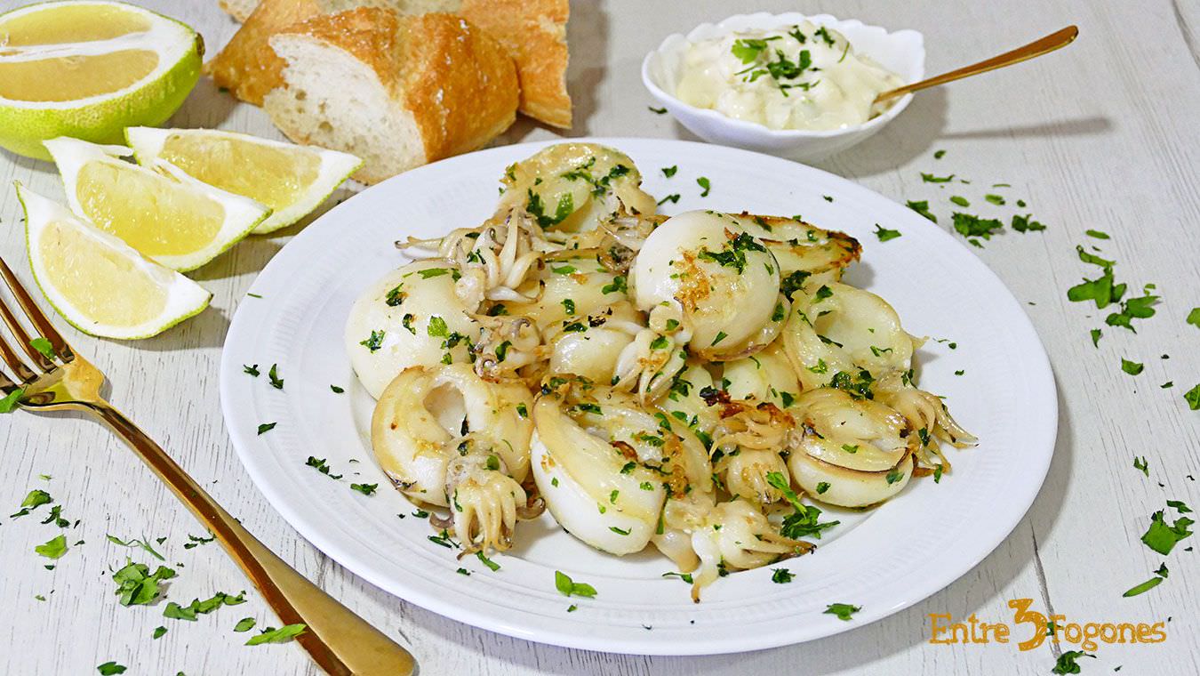 Receta Sepias al Whisky Receta Sepias al Whisky