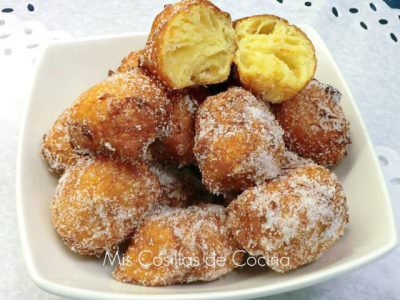 bunuelos-con-crema-pastelera Buñuelos con Crema Pastelera